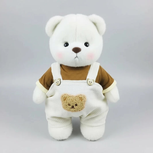 HugBear teddy bear with brown overalls outfit