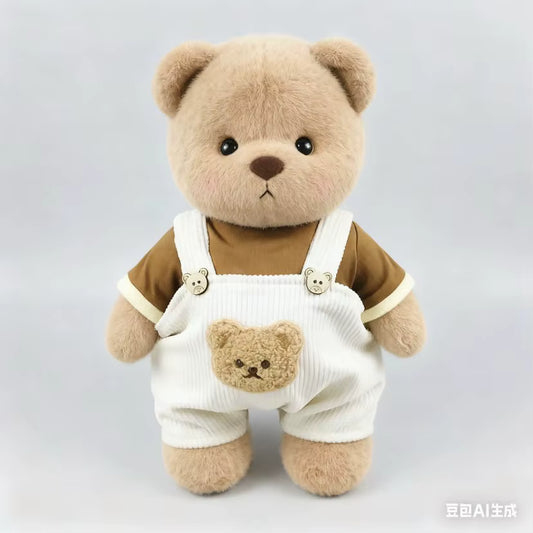 HugBear teddy bear with brown overalls