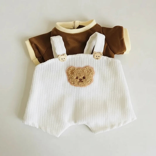 HugBear teddy bear with brown overalls outfit