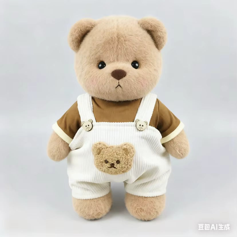 HugBear teddy bear with brown overalls